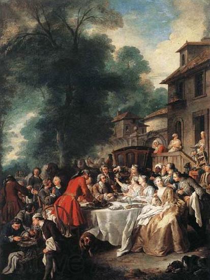 Jean-Francois De Troy A Hunting Meal Spain oil painting art